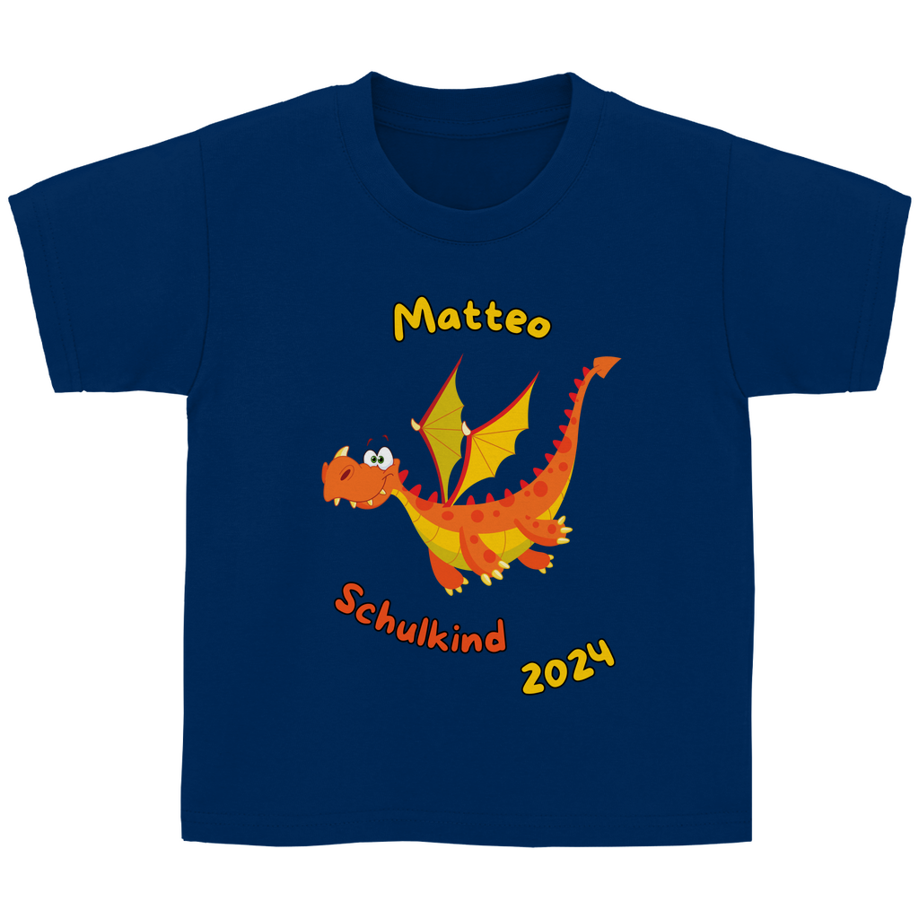 T-Shirt Schulanfang personalisiert Drache Junge Geschenk Einschulung Schultüte