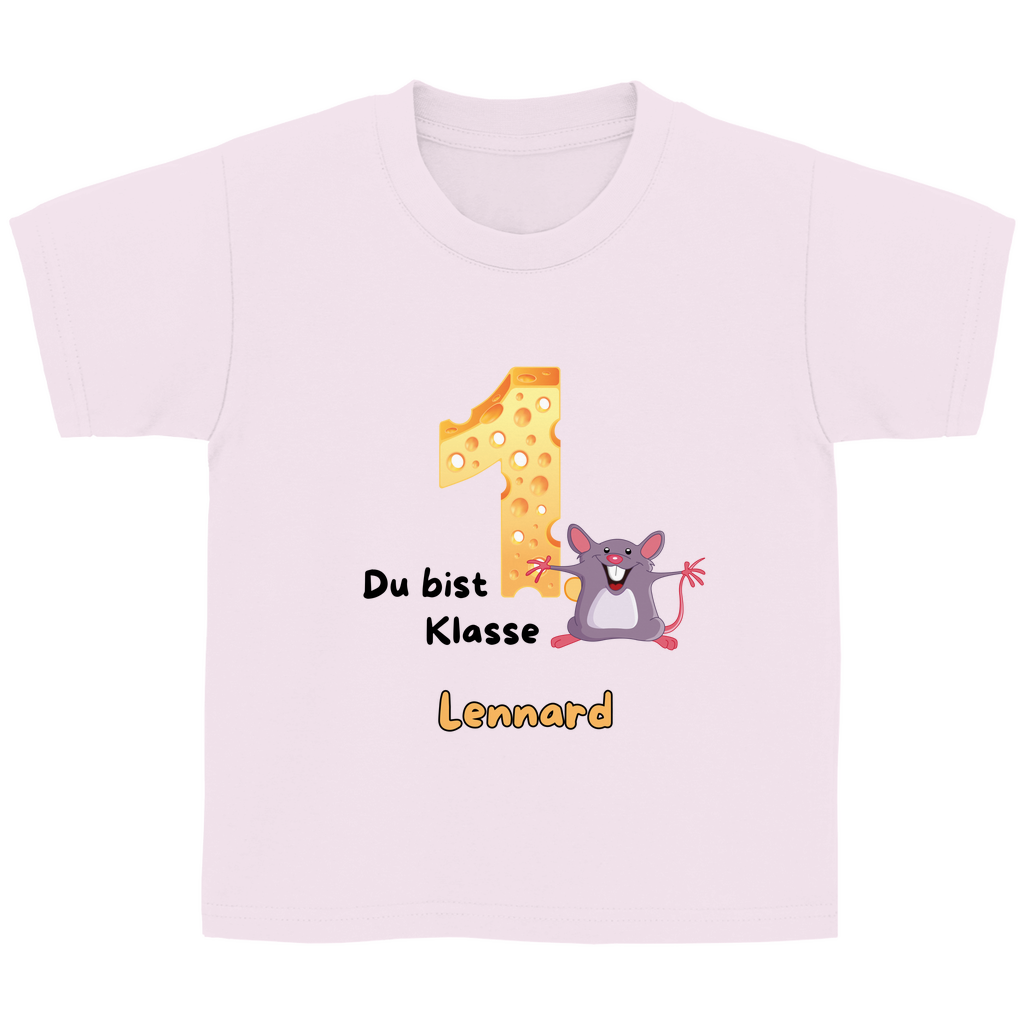 T-Shirt Schulanfang personalisiert Maus Mädchen Junge Geschenk Einschulung