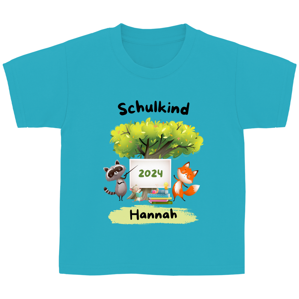 T-Shirt Schulanfang personalisiert Tiere Mädchen Junge Geschenk Einschulung
