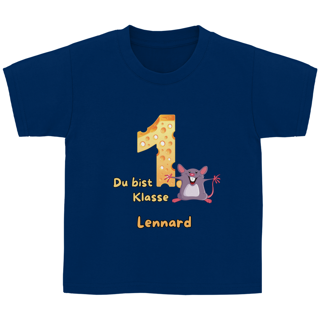 T-Shirt Schulanfang personalisiert Maus Mädchen Junge Geschenk Einschulung
