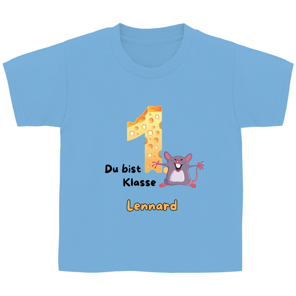 T-Shirt Schulanfang personalisiert Maus Mädchen Junge Geschenk Einschulung