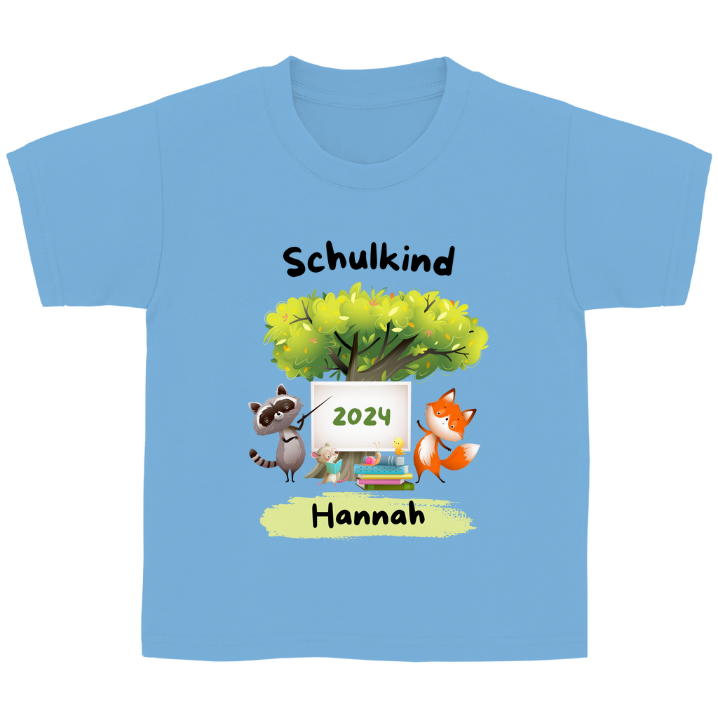 T-Shirt Schulanfang personalisiert Tiere Mädchen Junge Geschenk Einschulung