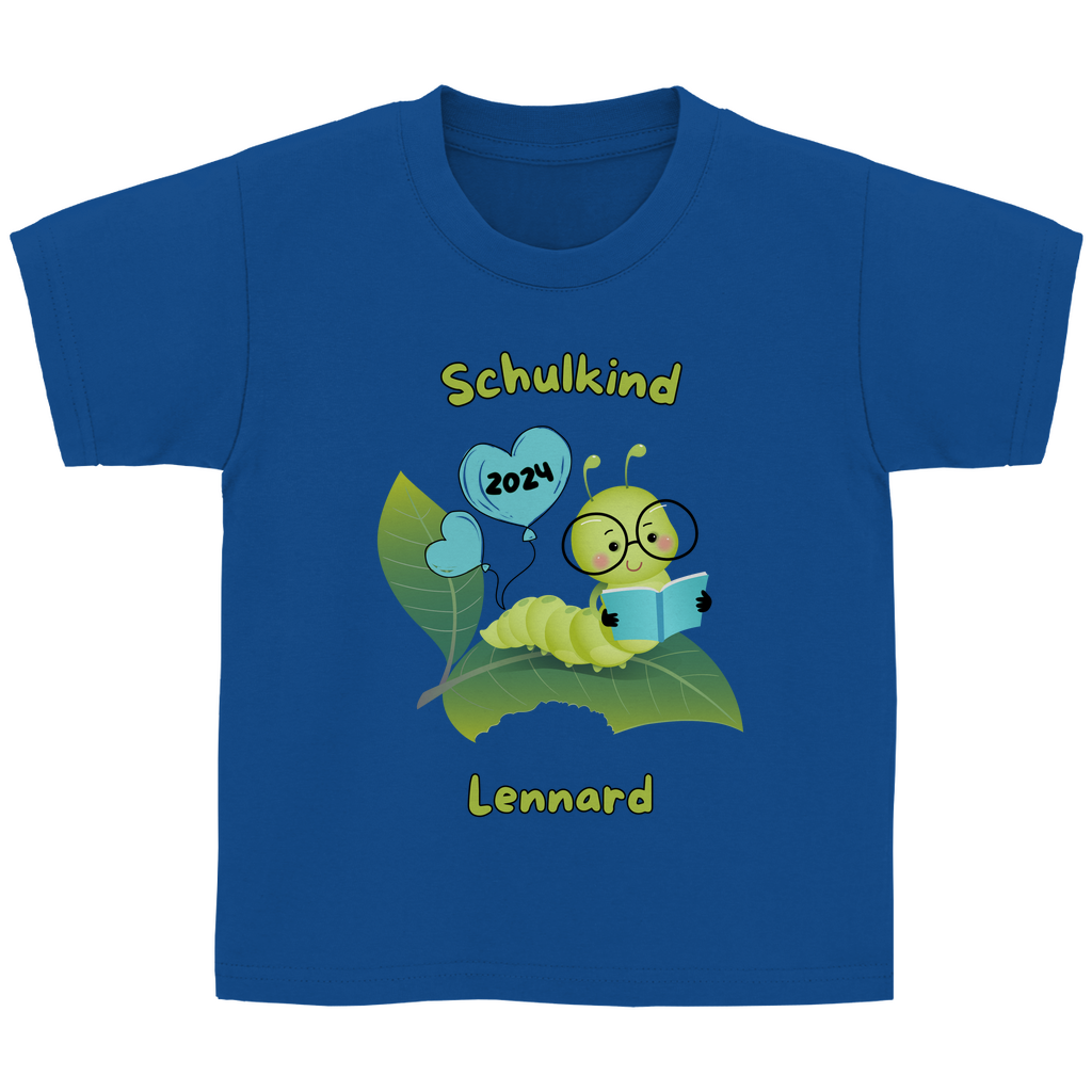 T-Shirt Schulanfang personalisiert Bücherwurm Mädchen Junge Geschenk Einschulung