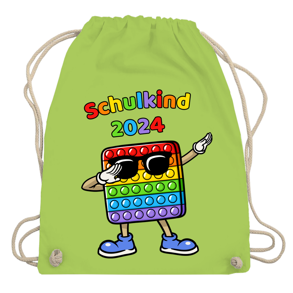 Sportbeutel Schule Pop-It Schulkind 2024 Mädchen Junge Turnbeutel 37x46 cm