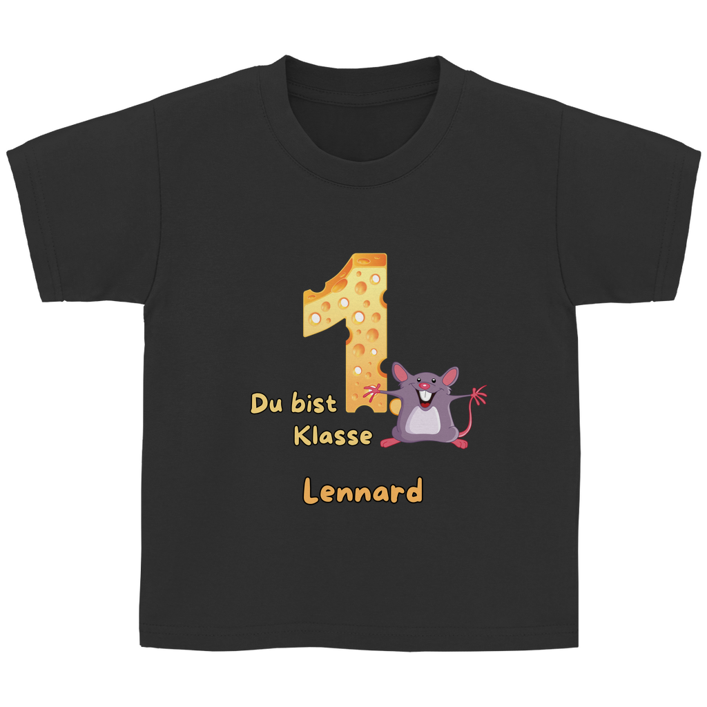 T-Shirt Schulanfang personalisiert Maus Mädchen Junge Geschenk Einschulung
