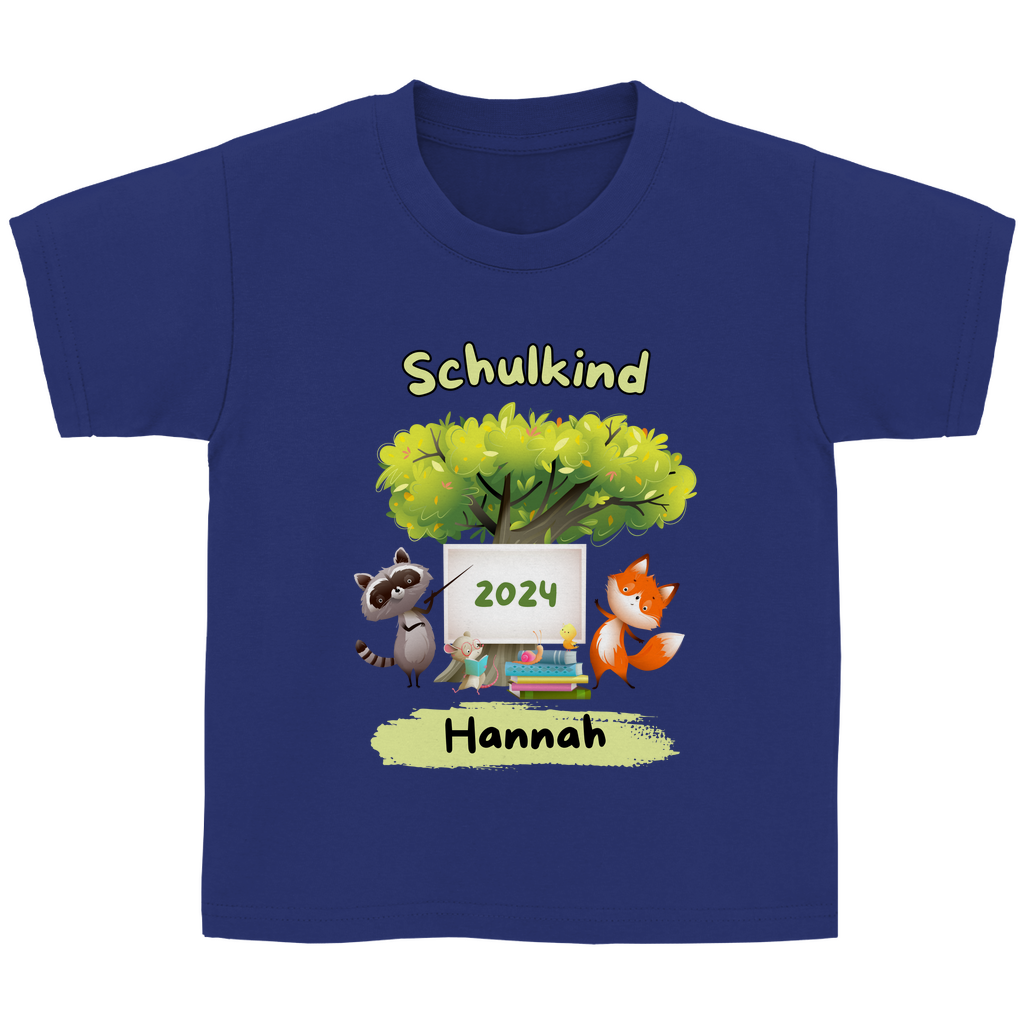 T-Shirt Schulanfang personalisiert Tiere Mädchen Junge Geschenk Einschulung