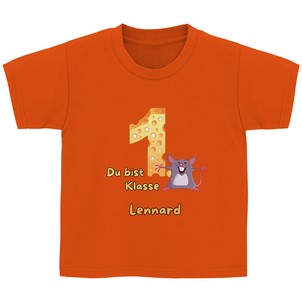 T-Shirt Schulanfang personalisiert Maus Mädchen Junge Geschenk Einschulung