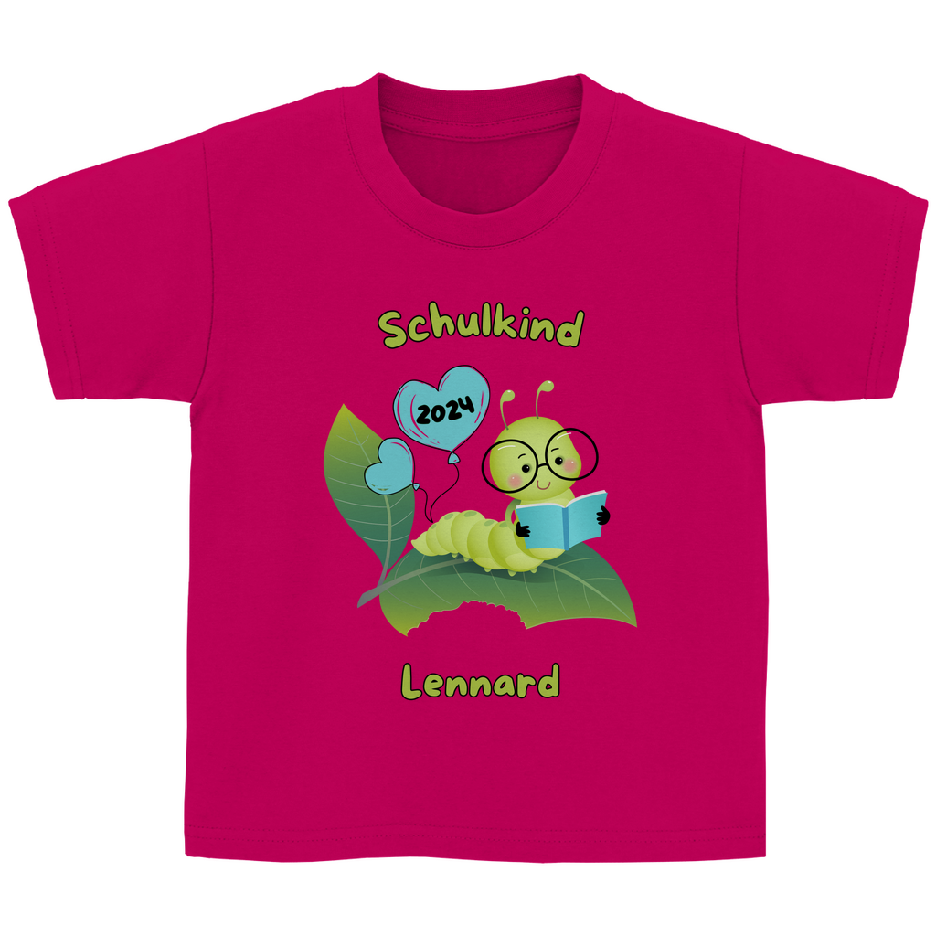 T-Shirt Schulanfang personalisiert Bücherwurm Mädchen Junge Geschenk Einschulung