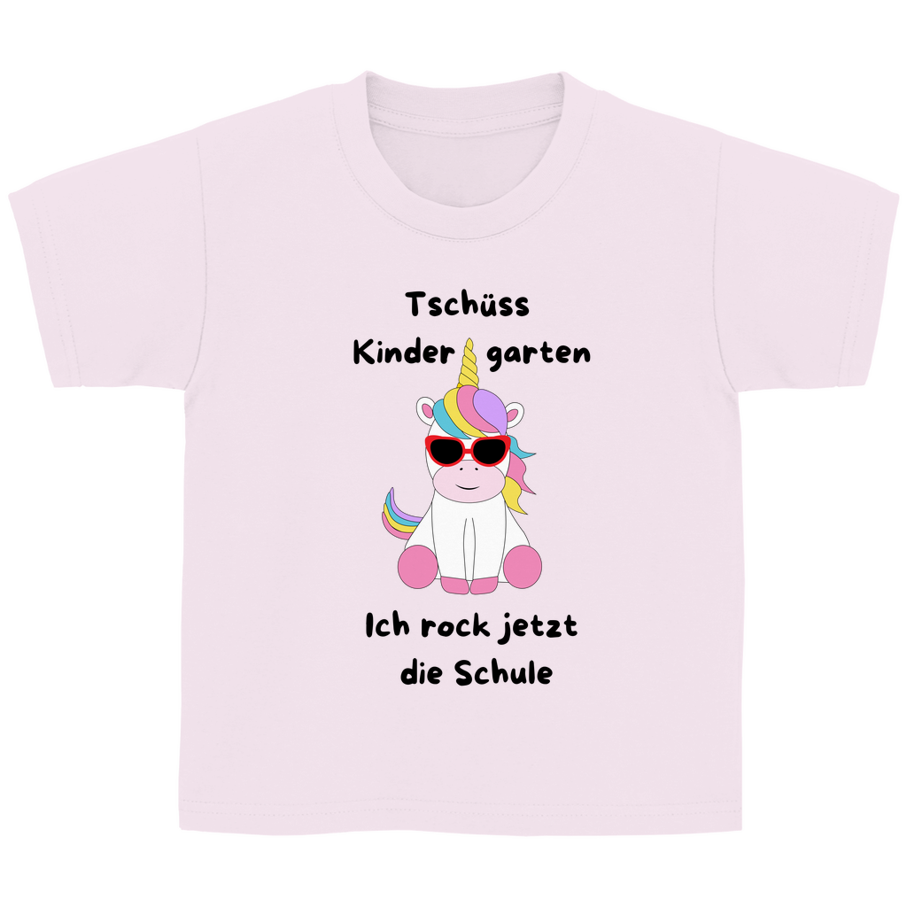 T-Shirt Schulanfang Einhorn Tschüss Kindergarten Mädchen Geschenk Einschulung