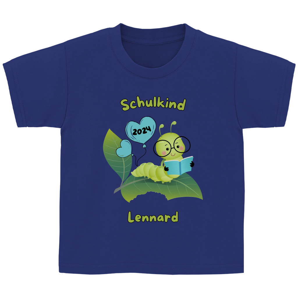 T-Shirt Schulanfang personalisiert Bücherwurm Mädchen Junge Geschenk Einschulung