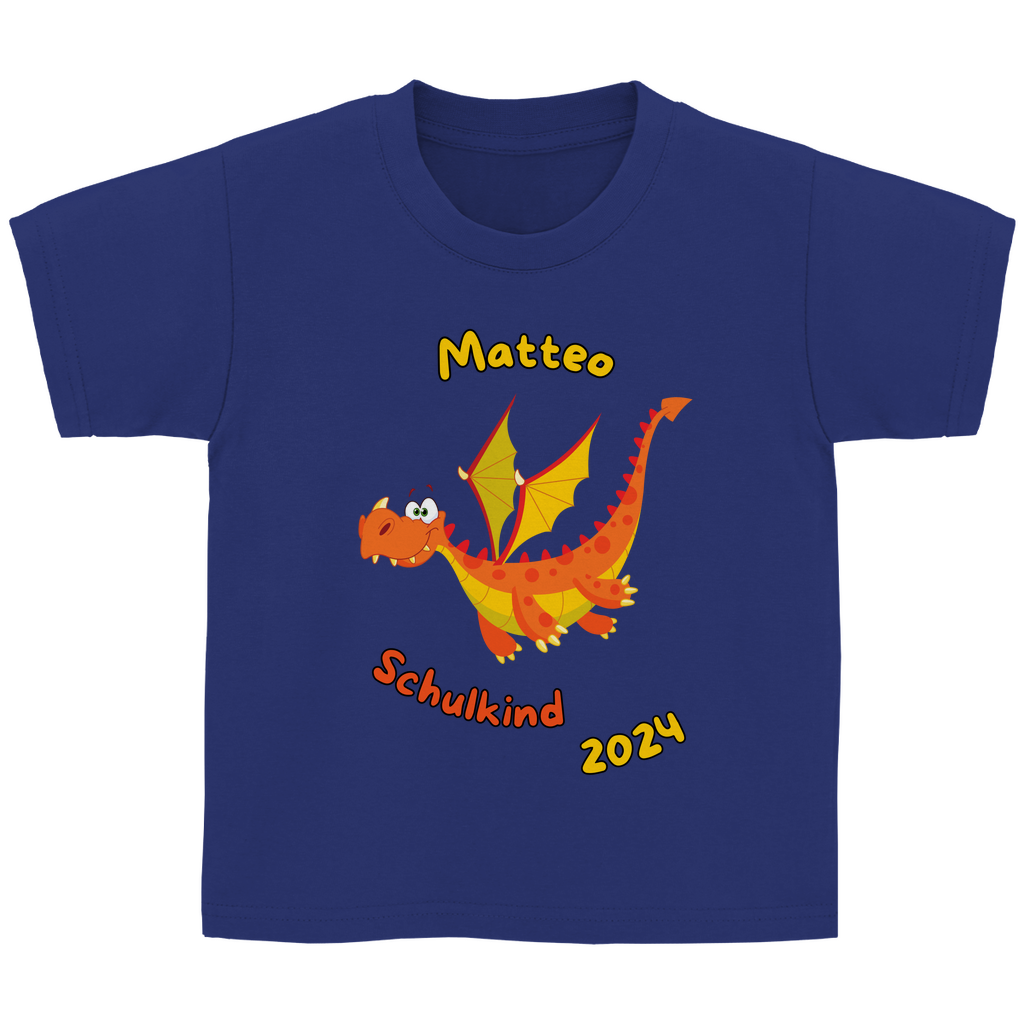 T-Shirt Schulanfang personalisiert Drache Junge Geschenk Einschulung Schultüte