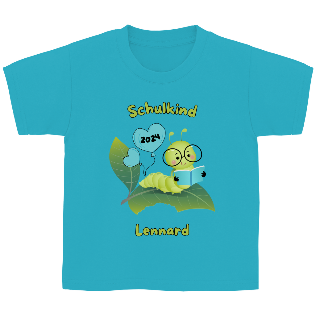 T-Shirt Schulanfang personalisiert Bücherwurm Mädchen Junge Geschenk Einschulung