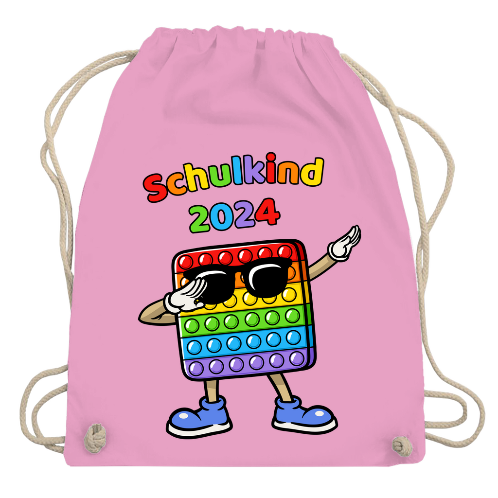 Sportbeutel Schule Pop-It Schulkind 2024 Mädchen Junge Turnbeutel 37x46 cm