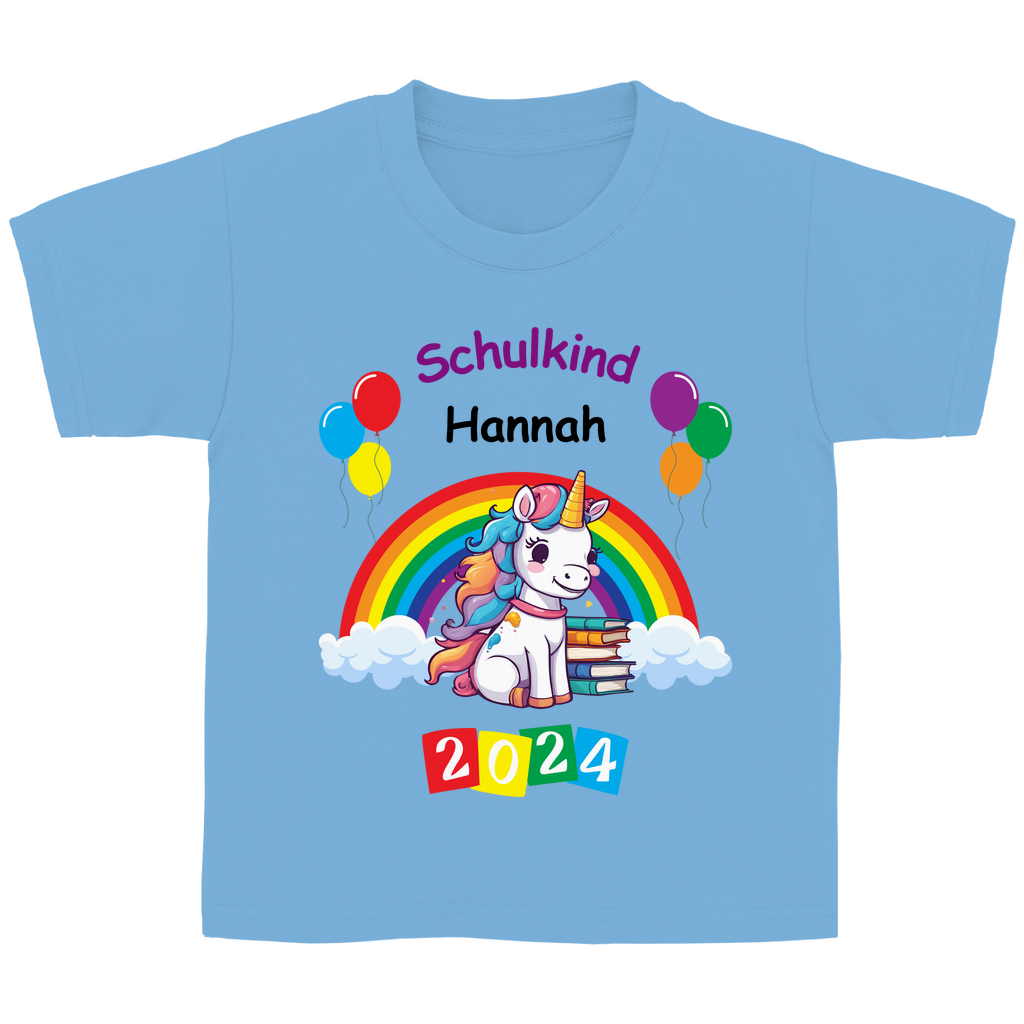 T-Shirt Schulanfang personalisiert Einhorn Mädchen Geschenk Einschulung Schultüte