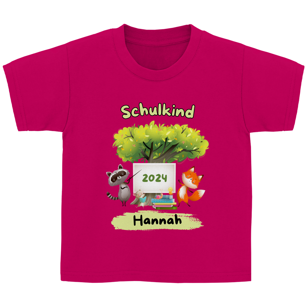 T-Shirt Schulanfang personalisiert Tiere Mädchen Junge Geschenk Einschulung