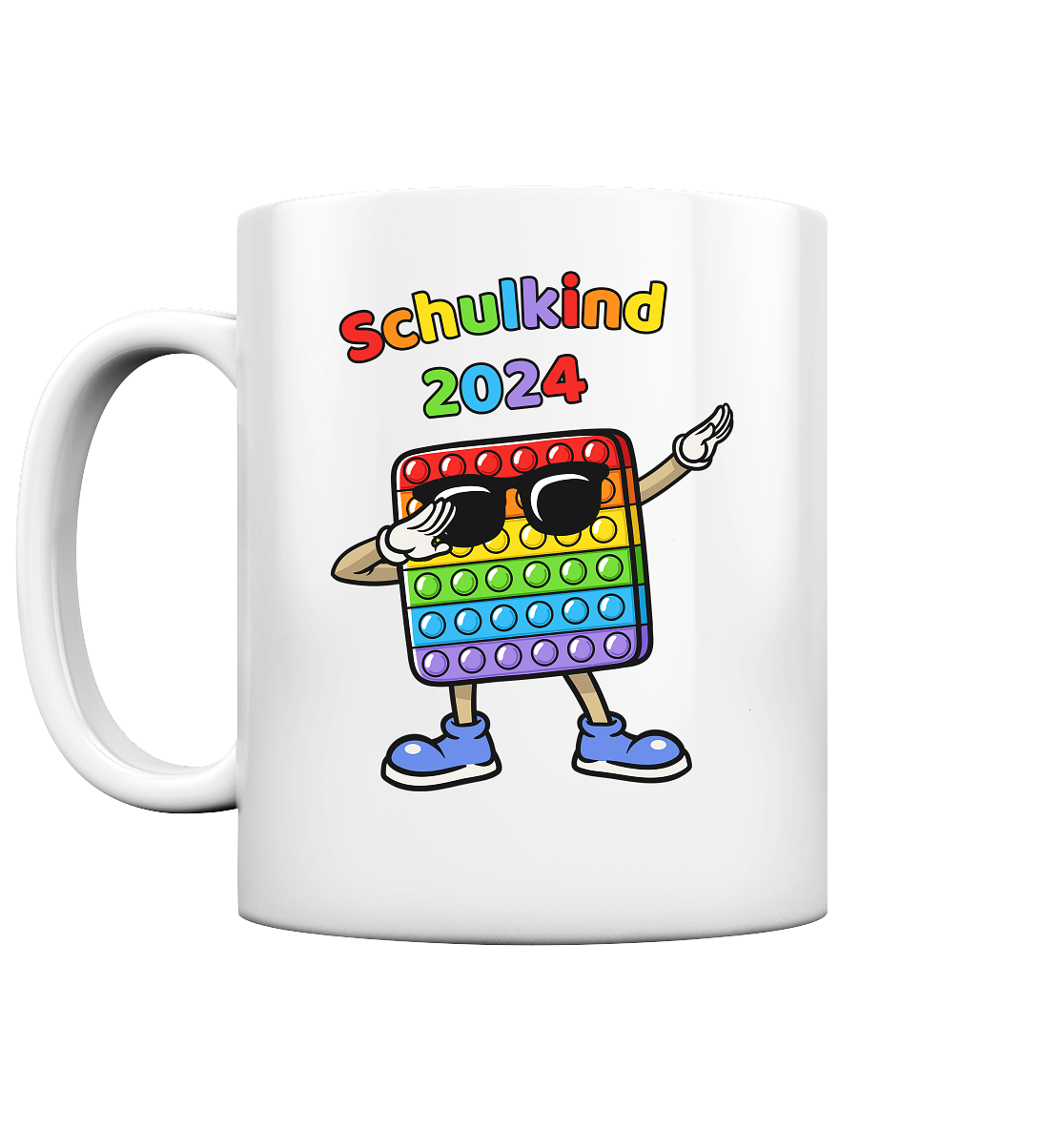 Tasse Schulanfang Pop it Schulkind 2024 Einschulung Junge Mädchen Tasse weiß