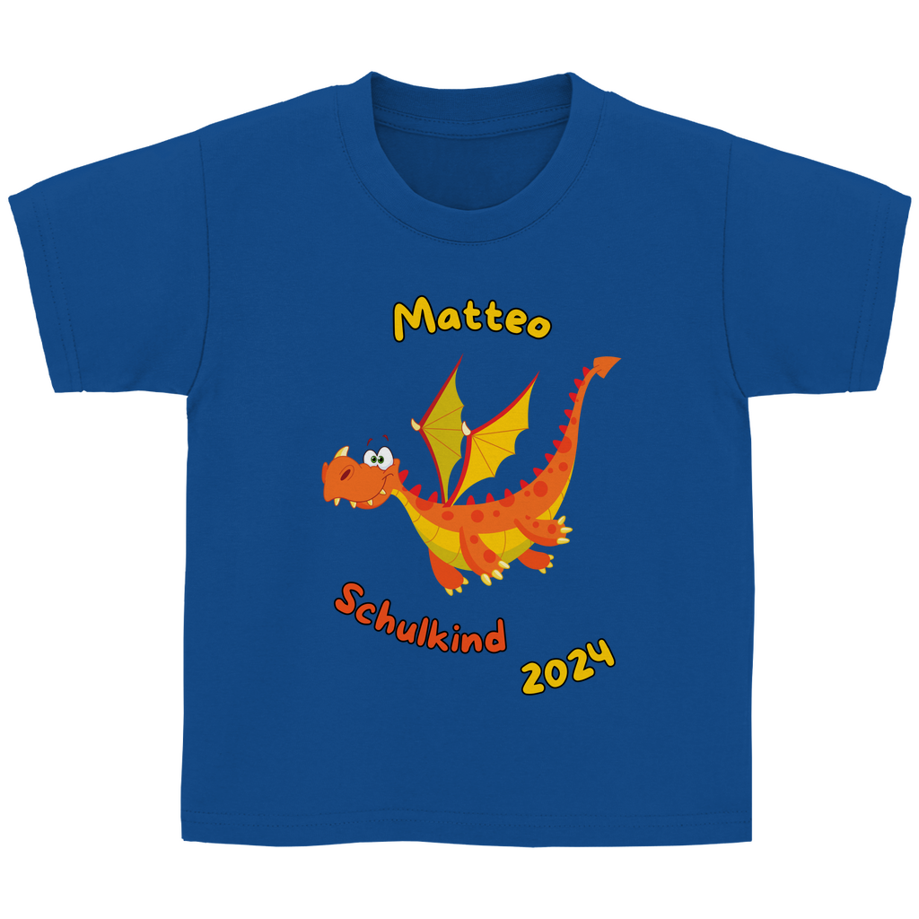 T-Shirt Schulanfang personalisiert Drache Junge Geschenk Einschulung Schultüte