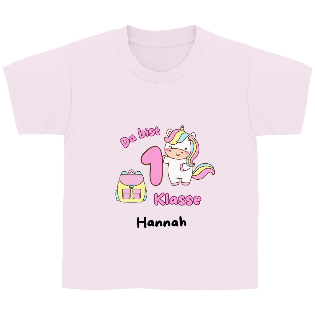 T-Shirt Schulanfang personalisiert Einhorn Mädchen Geschenk Einschulung Schultüte