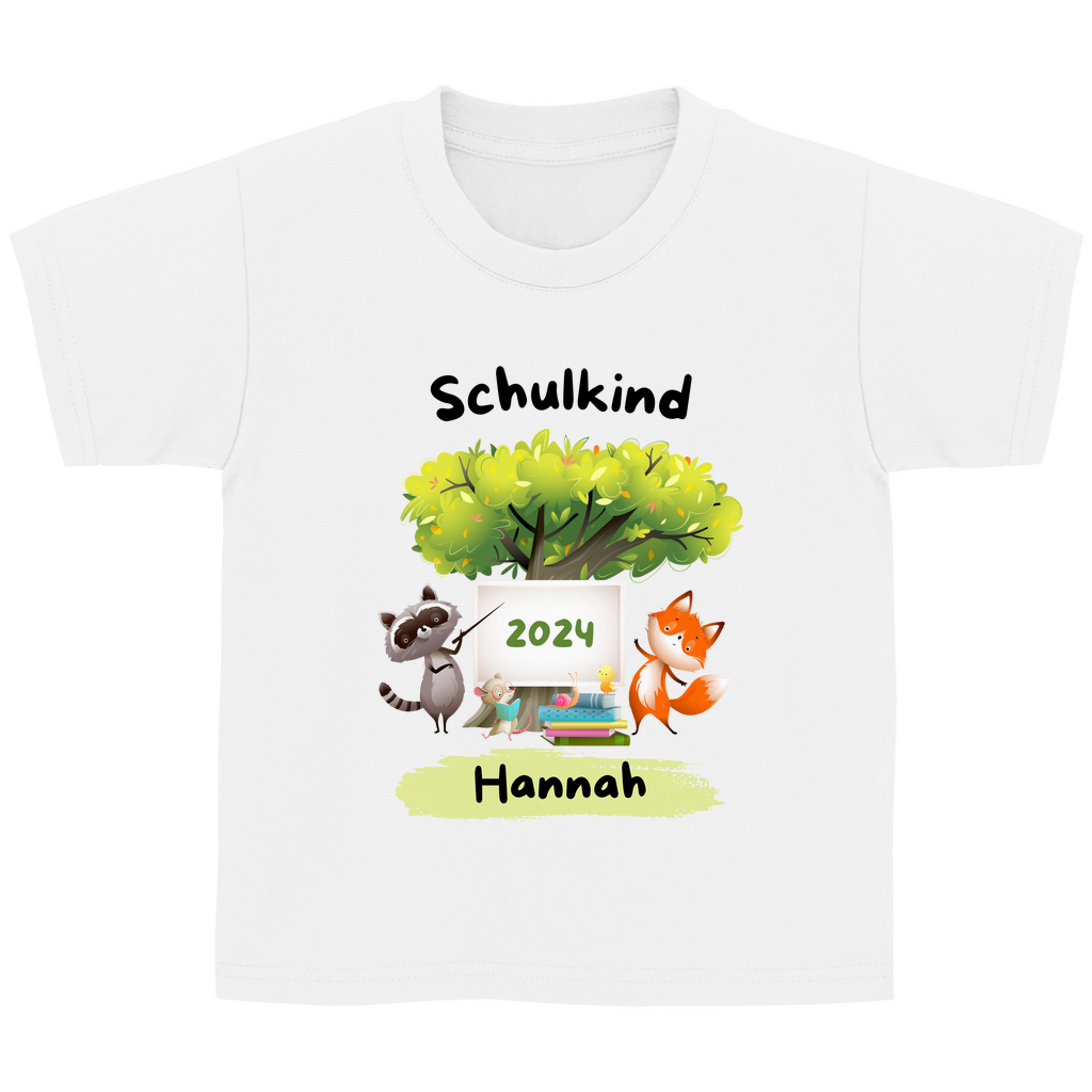 T-Shirt Schulanfang personalisiert Tiere Mädchen Junge Geschenk Einschulung