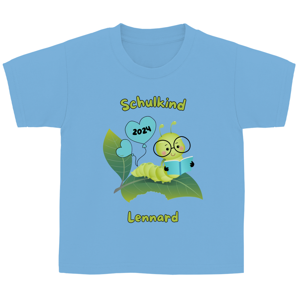 T-Shirt Schulanfang personalisiert Bücherwurm Mädchen Junge Geschenk Einschulung