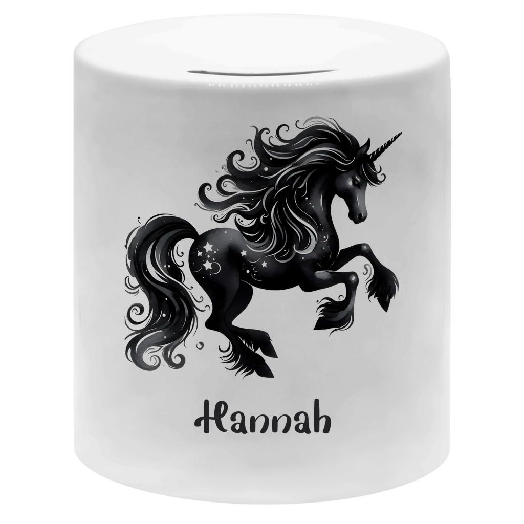 Spardose für Kinder Einhorn personalisiert mit Wunschname Geschenk Geburtstag