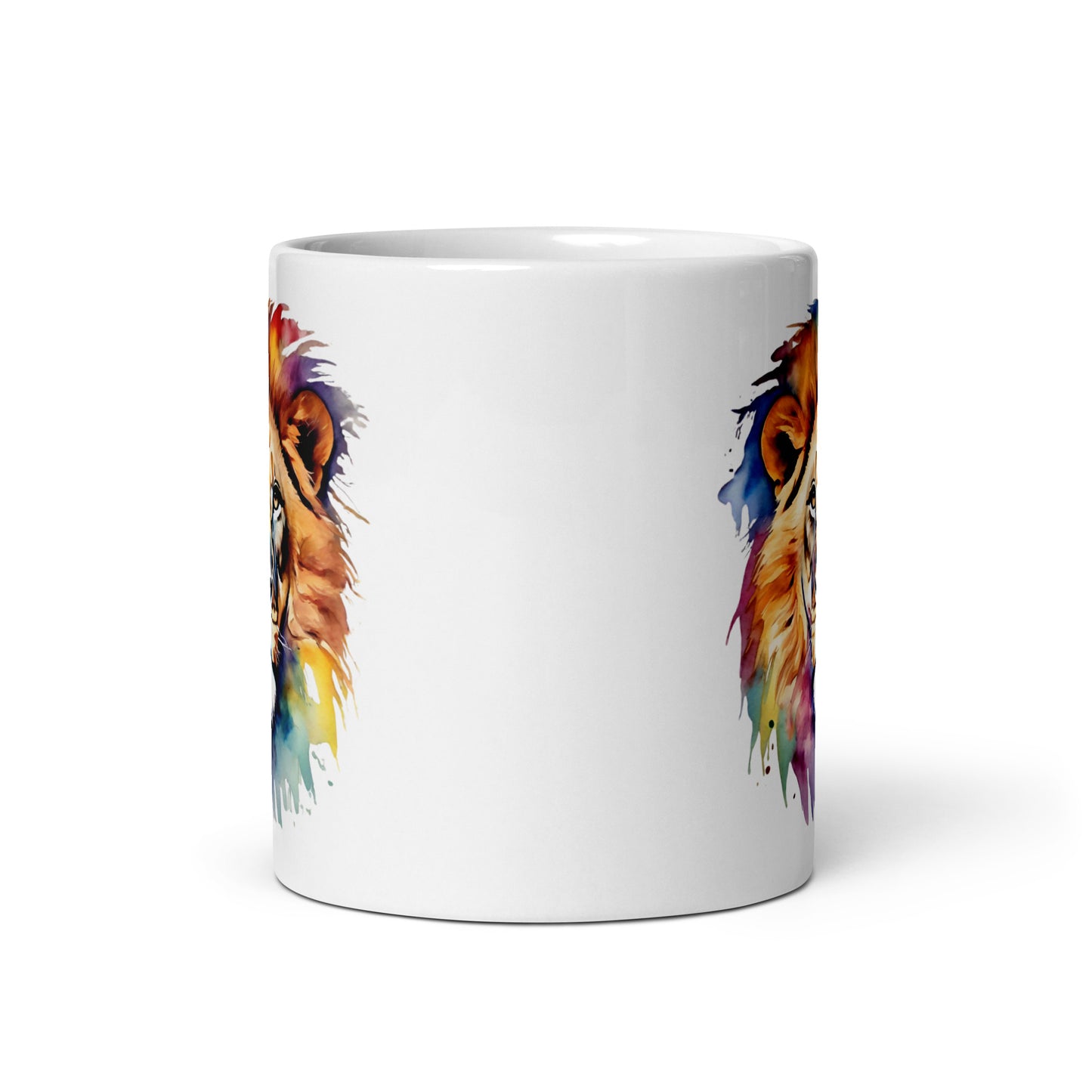 Weiße, glänzende Tasse