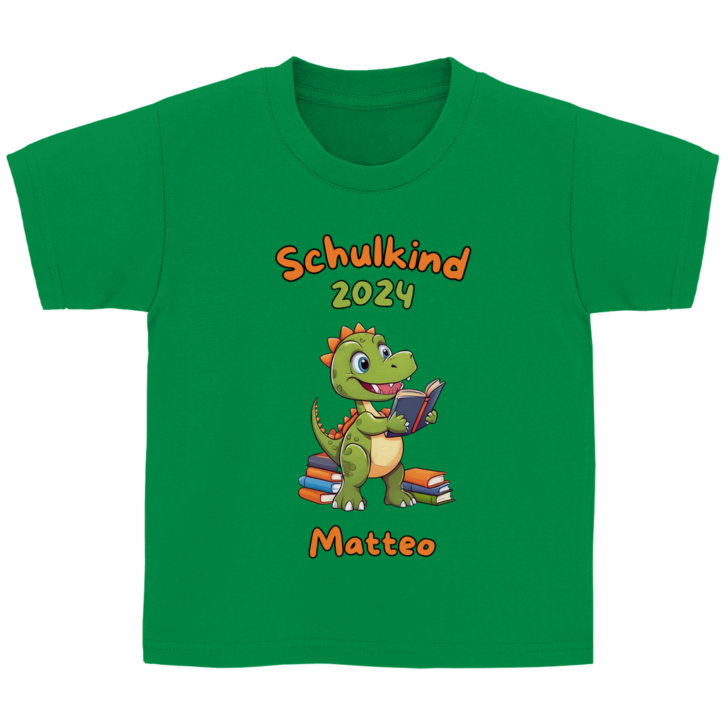 T-Shirt Schulanfang personalisiert Dinosaurier Junge Geschenk Einschulung Schultüte