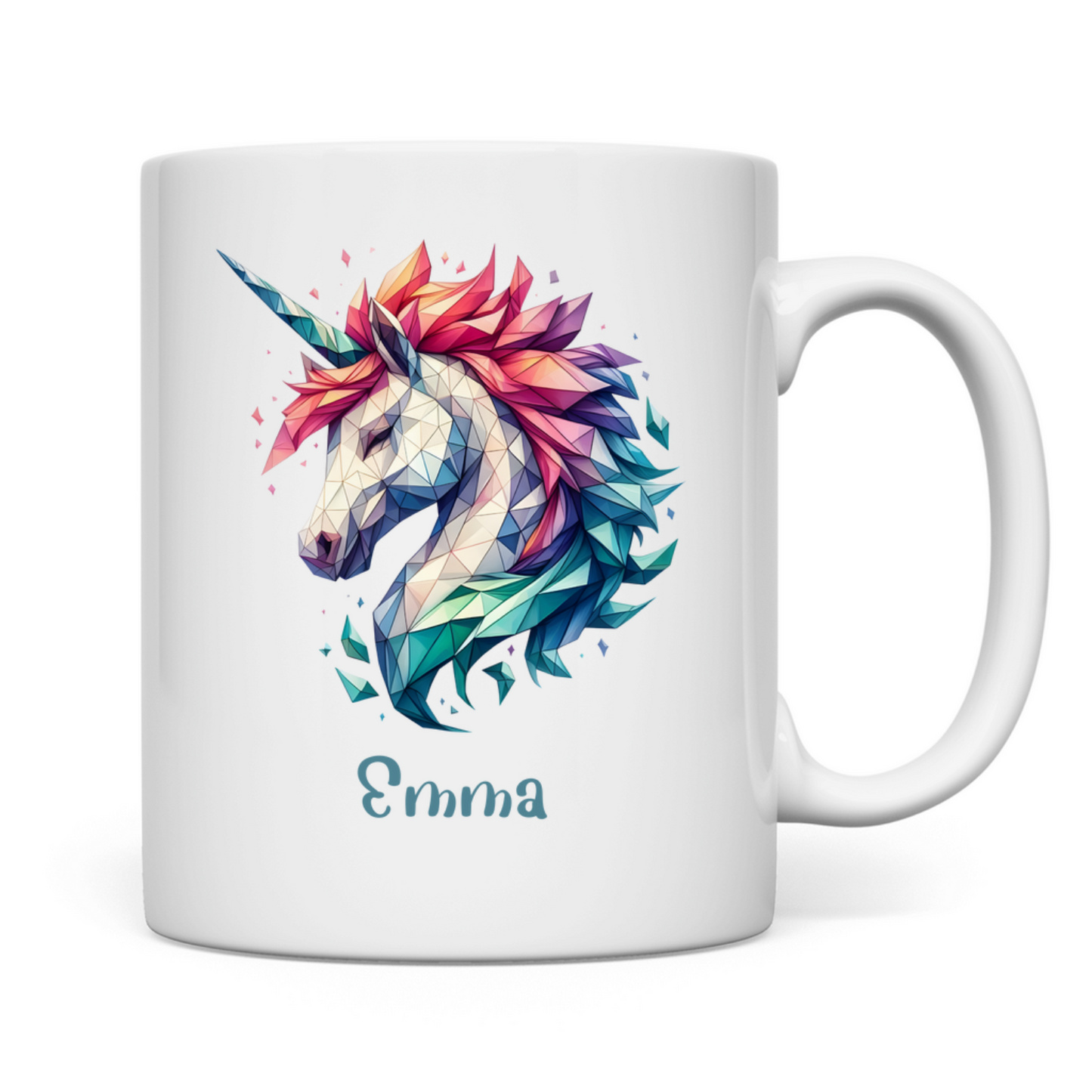 Tasse weiß Einhorn personalisiert mit Wunschname Geschenk Geburtstag