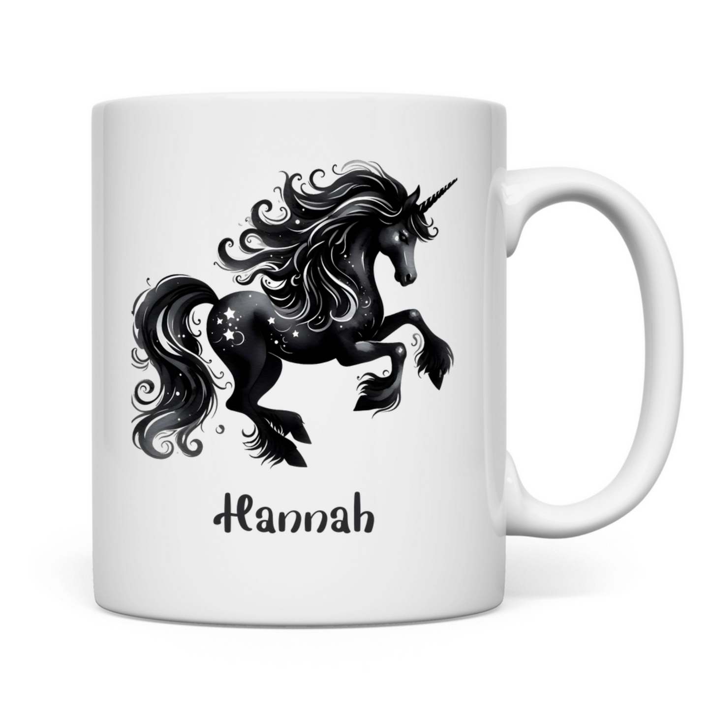 Tasse weiß Einhorn personalisiert mit Wunschname Geschenk Geburtstag