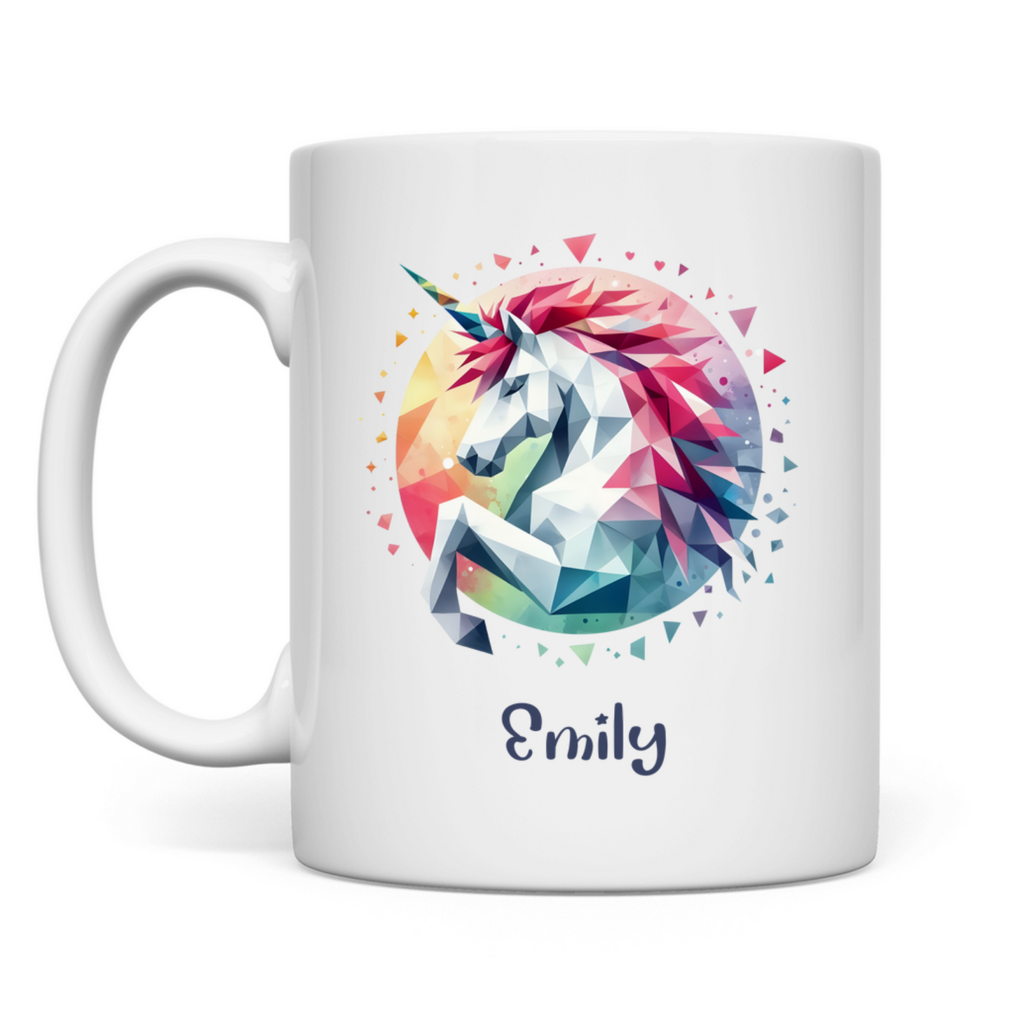 Tasse weiß Einhorn personalisiert mit Wunschname Geschenk Geburtstag