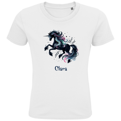Kids Premium Bio T-Shirt Einhorn personalisiert mit Wunschname Geschenk Geburtstag