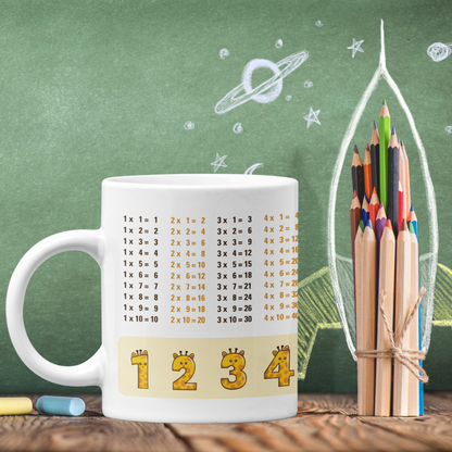Lerntasse Mathe 1x1 Giraffe Zahlen Tasse Lernhilfe Schulkind Junge Mädchen