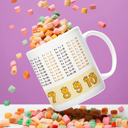 Lerntasse Mathe 1x1 Giraffe Zahlen Tasse Lernhilfe Schulkind Junge Mädchen