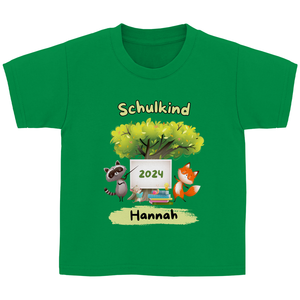 T-Shirt Schulanfang personalisiert Tiere Mädchen Junge Geschenk Einschulung