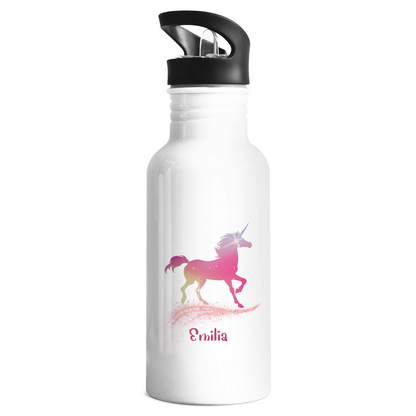 Edelstahl Trinkflasche Einhorn personalisiert mit Wunschname Geschenk Geburtstag