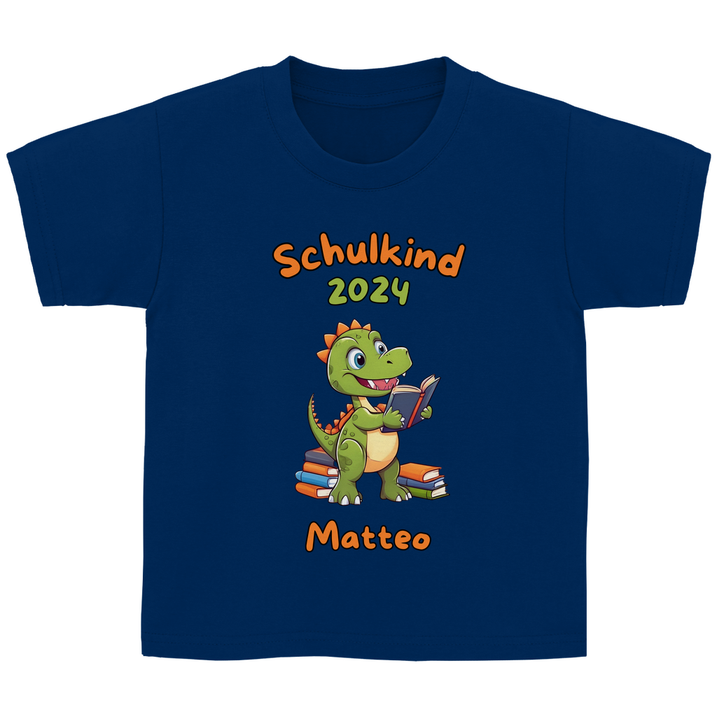 T-Shirt Schulanfang personalisiert Dinosaurier Junge Geschenk Einschulung Schultüte