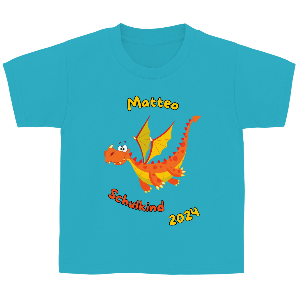 T-Shirt Schulanfang personalisiert Drache Junge Geschenk Einschulung Schultüte