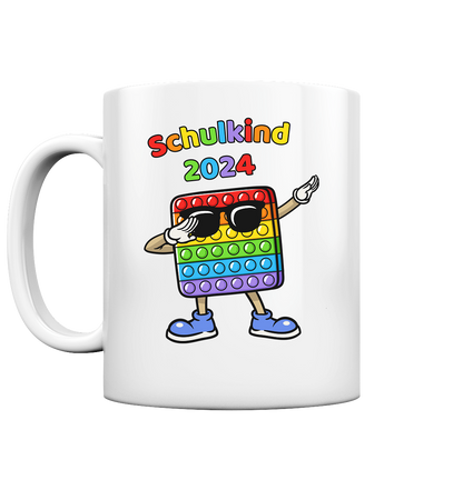 Tasse Schulanfang Pop it Schulkind 2024 Einschulung Junge Mädchen Tasse weiß