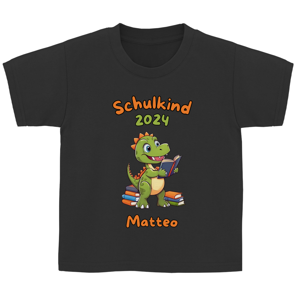 T-Shirt Schulanfang personalisiert Dinosaurier Junge Geschenk Einschulung Schultüte