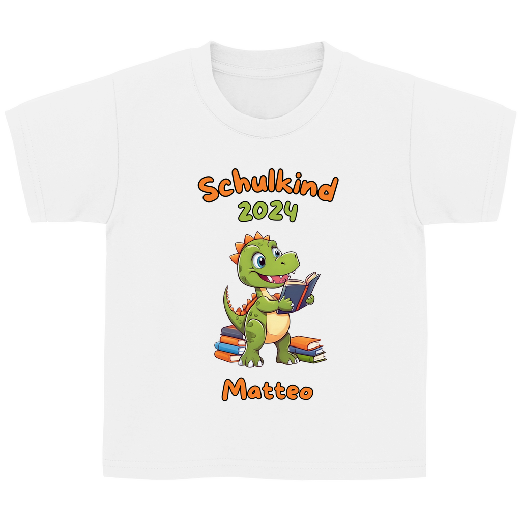 T-Shirt Schulanfang personalisiert Dinosaurier Junge Geschenk Einschulung Schultüte