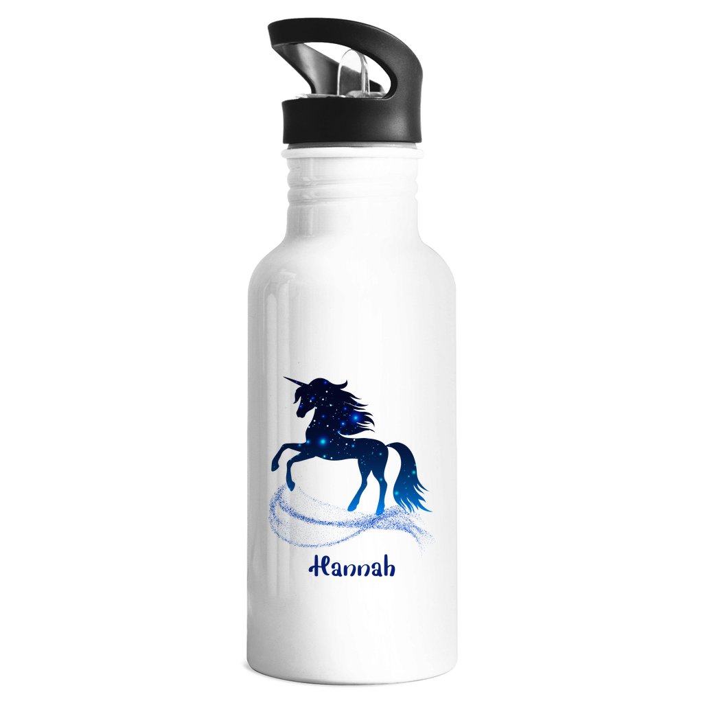 Edelstahl Trinkflasche Einhorn personalisiert mit Wunschname Geschenk Geburtstag
