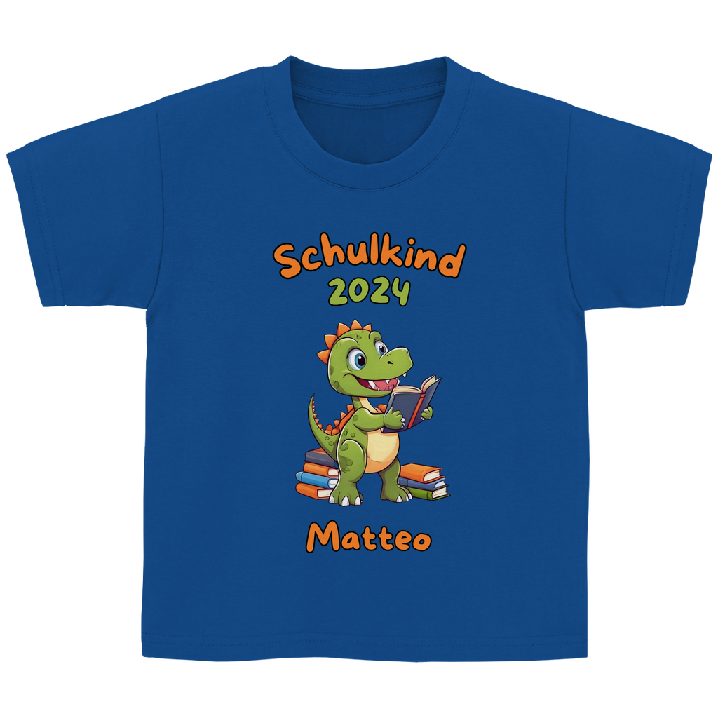 T-Shirt Schulanfang personalisiert Dinosaurier Junge Geschenk Einschulung Schultüte