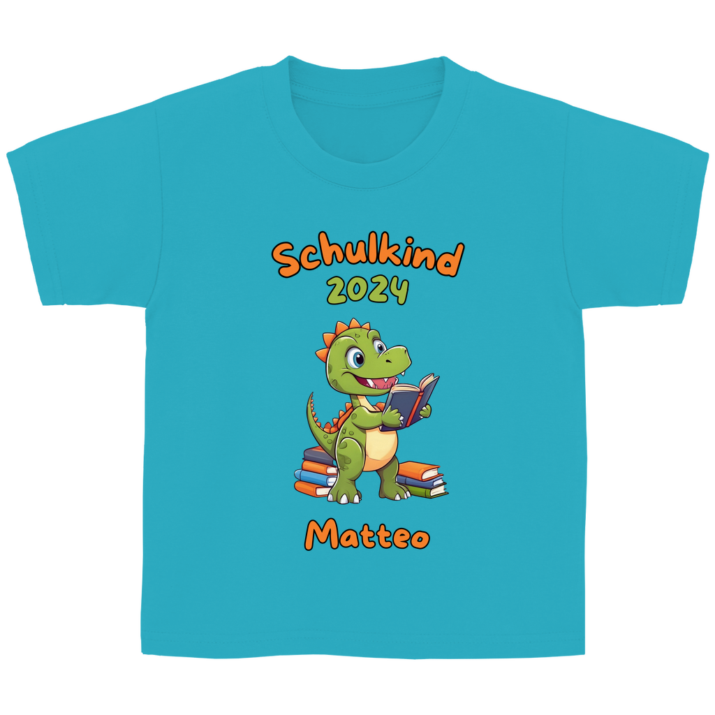 T-Shirt Schulanfang personalisiert Dinosaurier Junge Geschenk Einschulung Schultüte