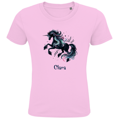 Kids Premium Bio T-Shirt Einhorn personalisiert mit Wunschname Geschenk Geburtstag