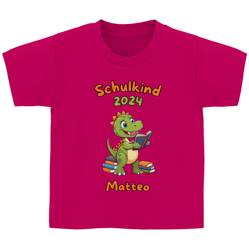 T-Shirt Schulanfang personalisiert Dinosaurier Junge Geschenk Einschulung Schultüte