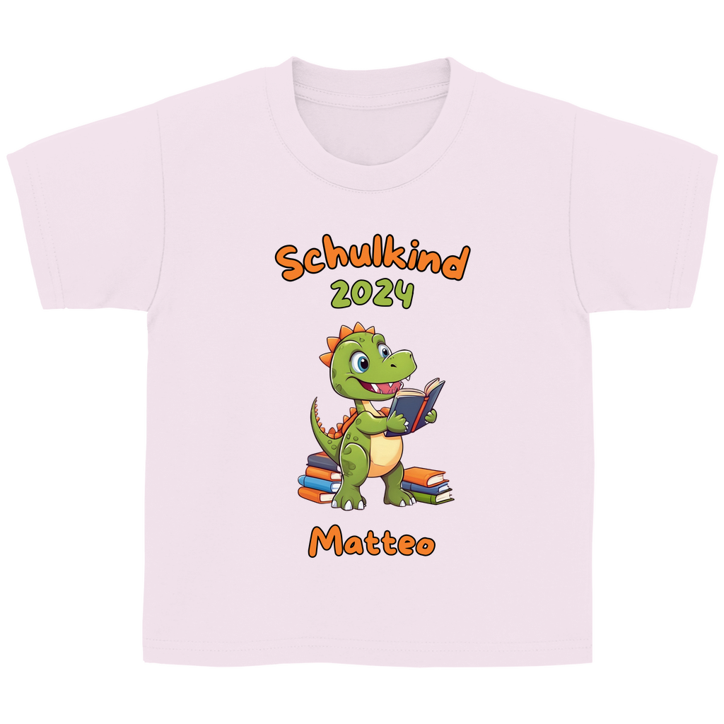 T-Shirt Schulanfang personalisiert Dinosaurier Junge Geschenk Einschulung Schultüte