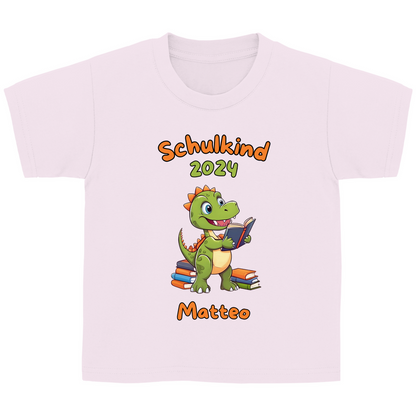 T-Shirt Schulanfang personalisiert Dinosaurier Junge Geschenk Einschulung Schultüte