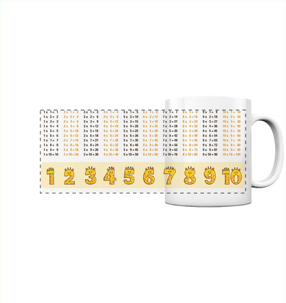 Lerntasse Mathe 1x1 Giraffe Zahlen Tasse Lernhilfe Schulkind Junge Mädchen