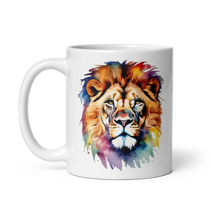 Weiße, glänzende Tasse