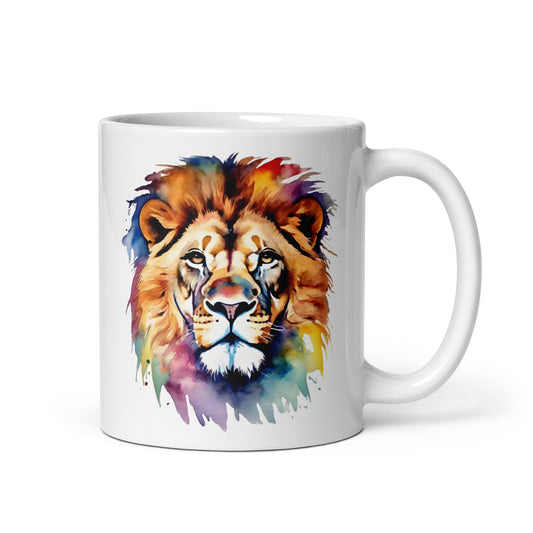 Weiße, glänzende Tasse